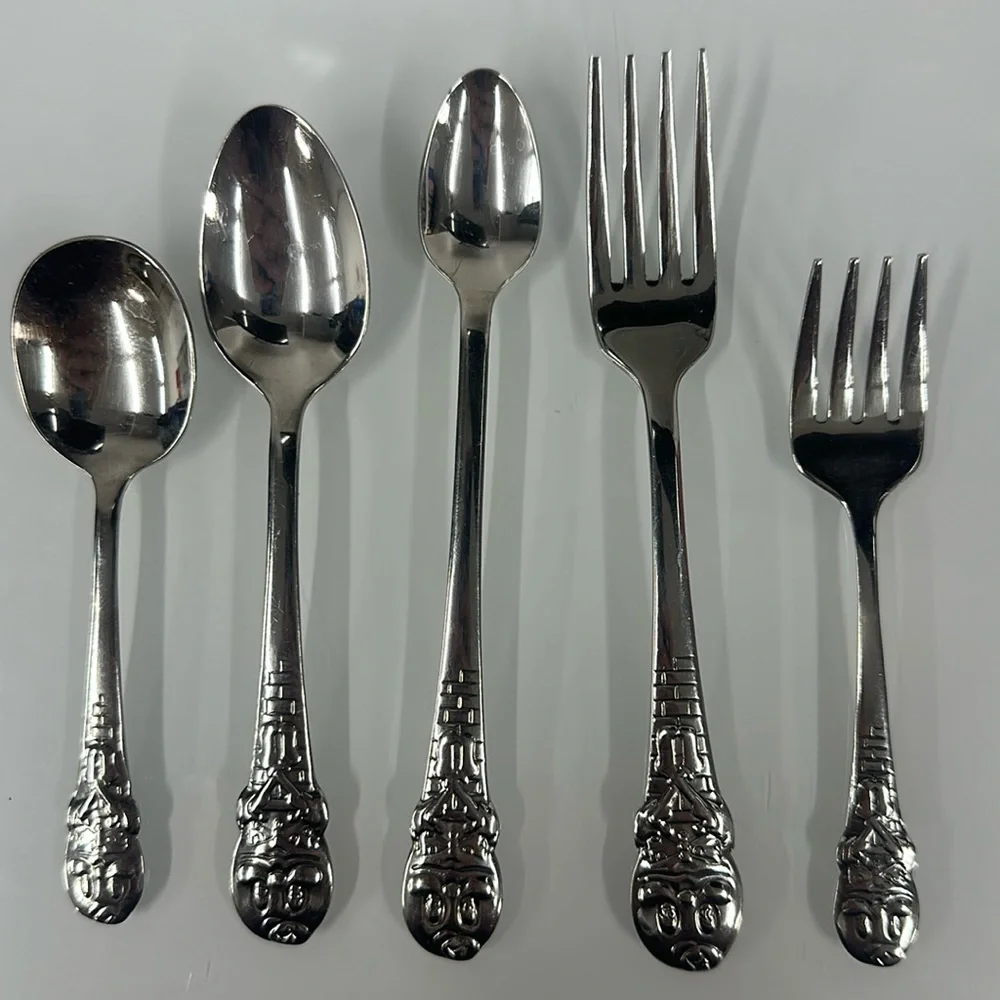 Oneida Silver Stainless Humpty Dumpty Silverware / Flatware fork spoon